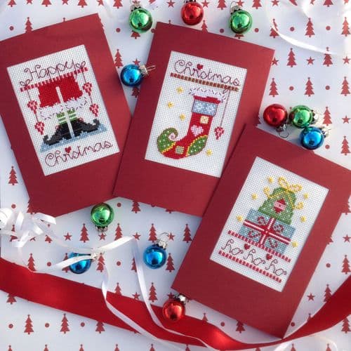Santa, Gifts, Stocking printed cross stitch chart by Nia Cross Stitch